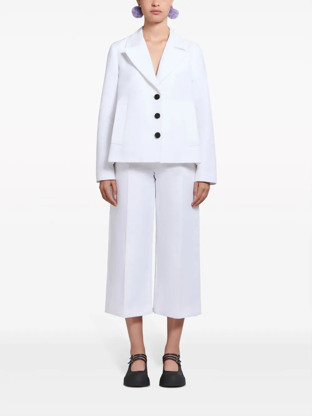 Single-Breasted Cotton Blazer