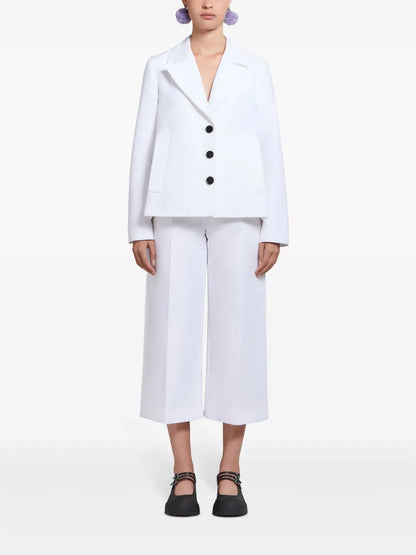 Single-Breasted Cotton Blazer