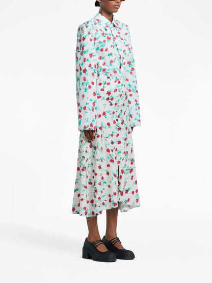 Floral-Print Cotton Shirt