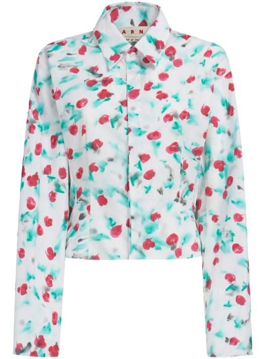 Floral-Print Cotton Shirt