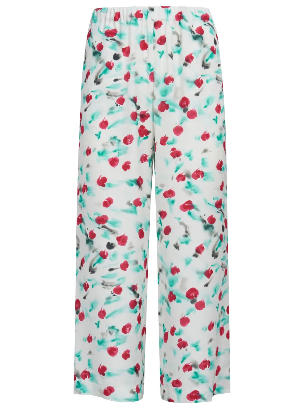 Floral-Print Cropped Trousers