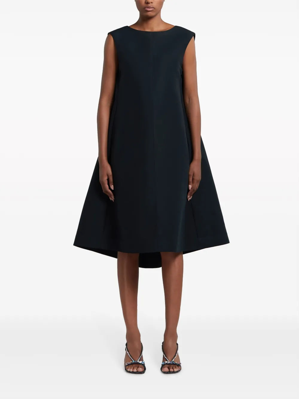 Flared Cotton Midi Dress