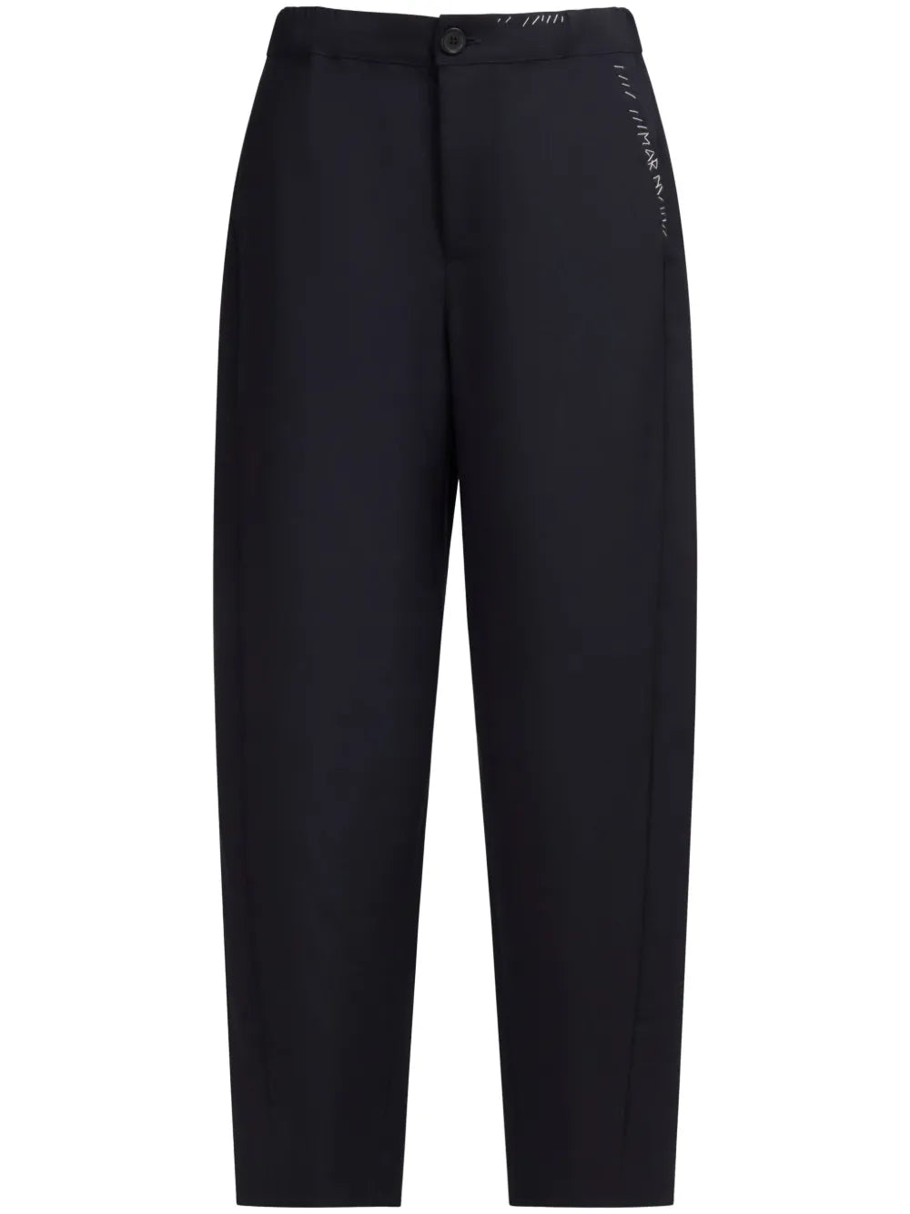 Logo-Embroidered Tapered Trousers