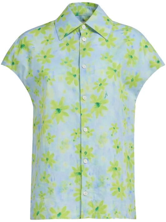Floral-Print Cotton Shirt