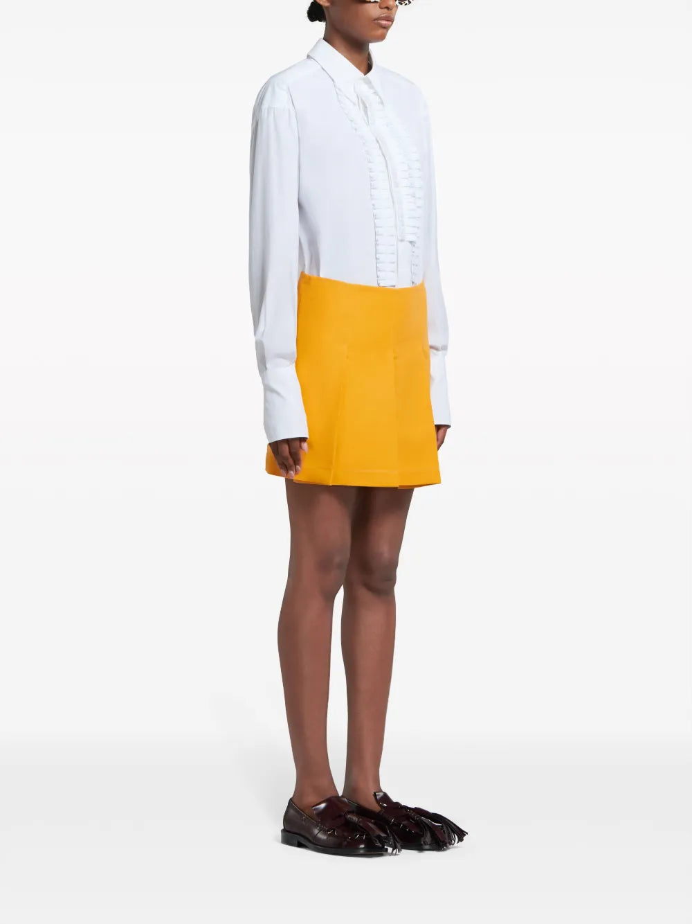 Pleat-Detail Cotton Shirt