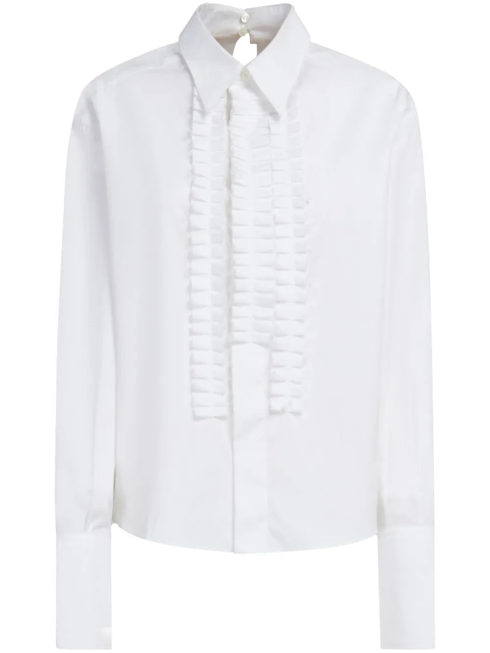 Pleat-Detail Cotton Shirt