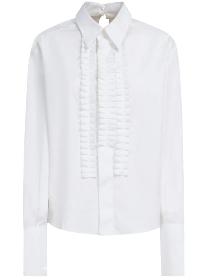 Pleat-Detail Cotton Shirt