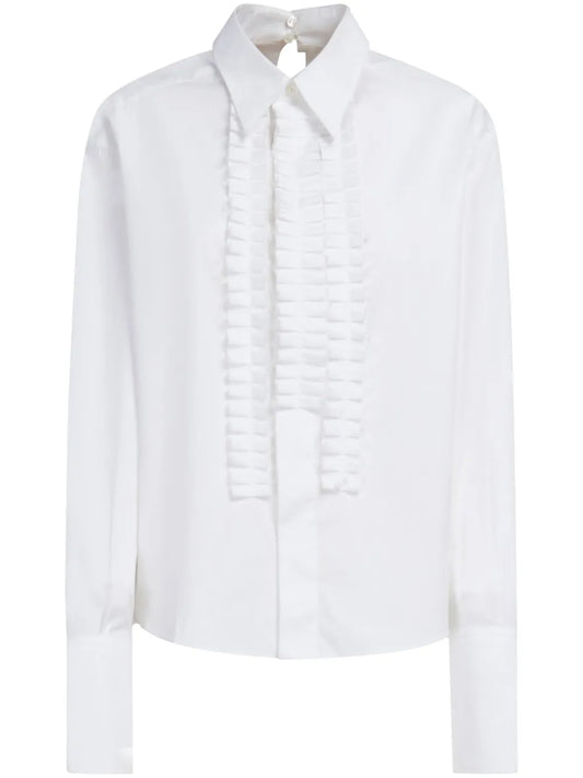Pleat-Detail Cotton Shirt