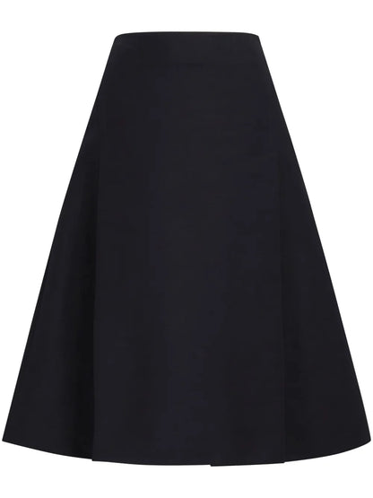 A-Line Cotton Midi Skirt