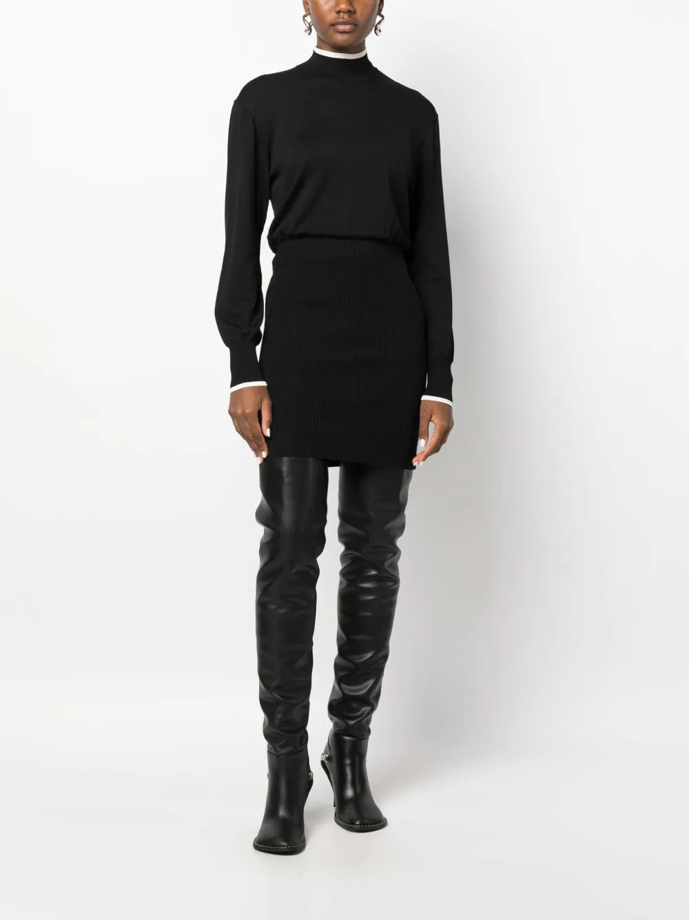 Mock-Neck Minidress