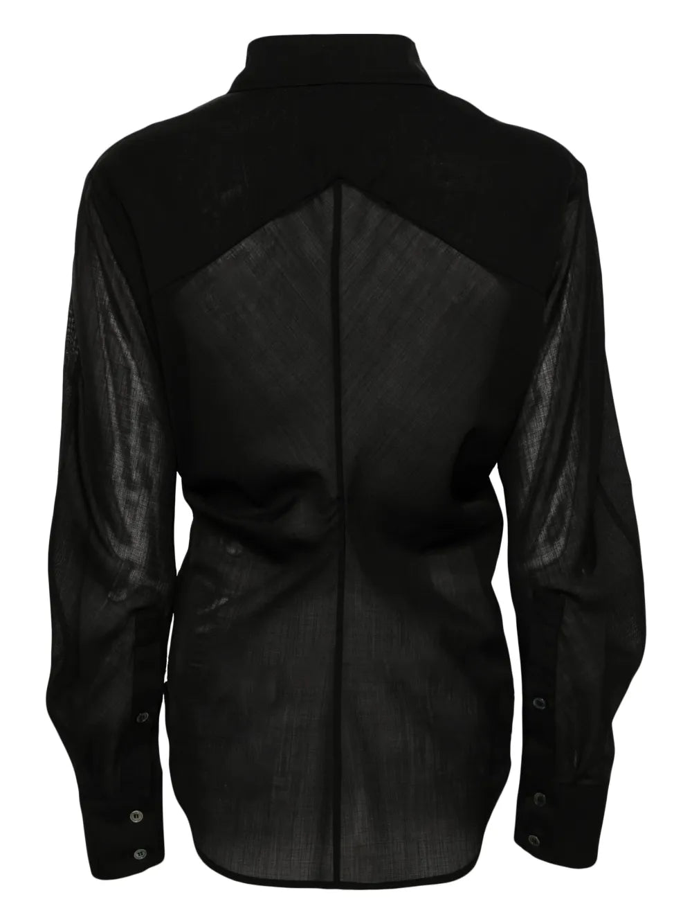 Semi-Sheer Wool Blend Shirt