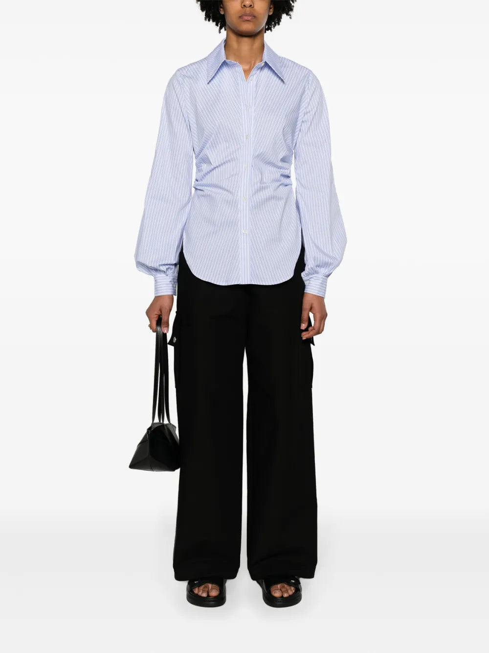 Wide-Leg Cargo Trousers