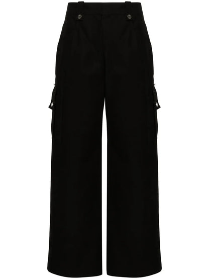 Wide-Leg Cargo Trousers