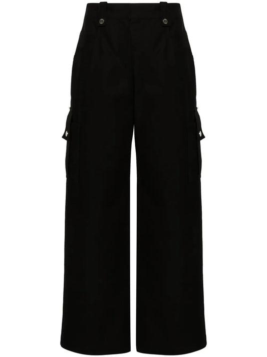 Wide-Leg Cargo Trousers