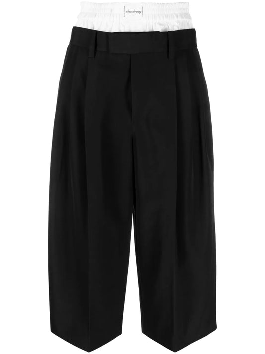 Double-Waist Cropped Trousers