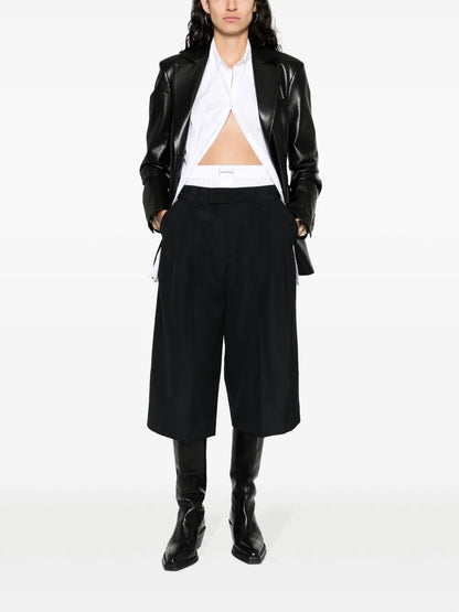 Double-Waist Cropped Trousers