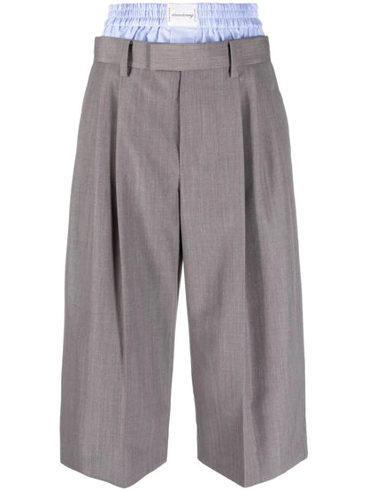 Double-Waist Cropped Trousers