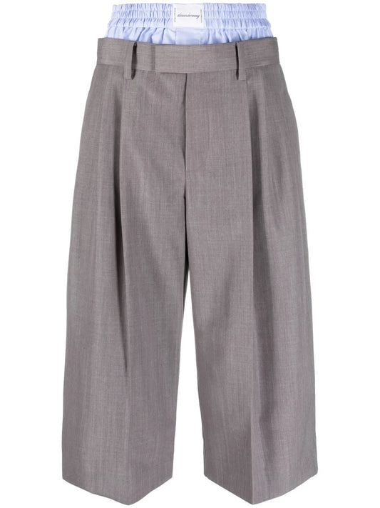 Double-Waist Cropped Trousers