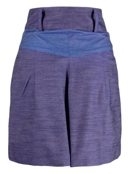 Ocean Pleated Linen Shorts