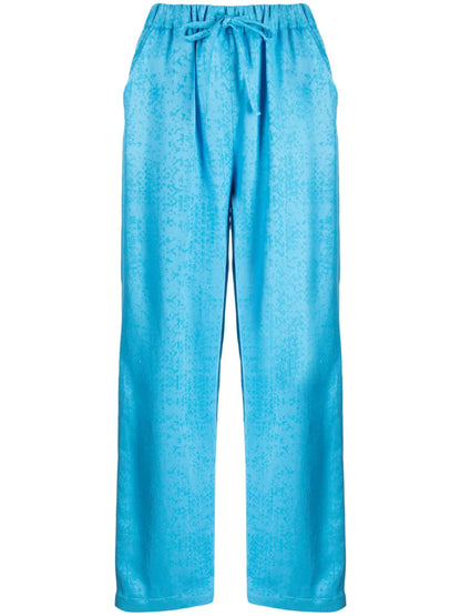 Torin Abstract-Print Linen Lounge Trousers