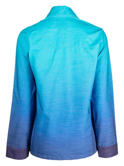 Gradient-Effect Linen Shirt