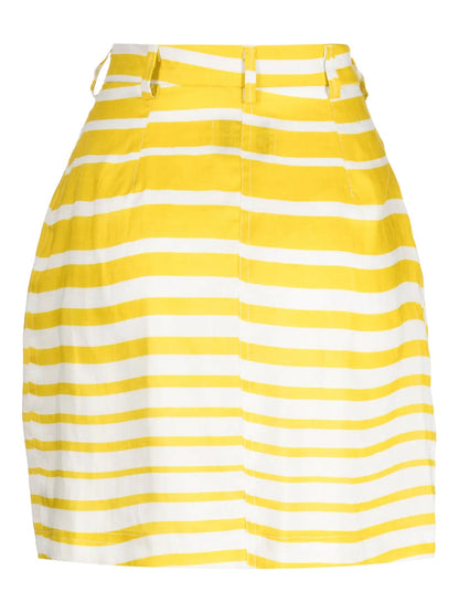 Sicily Striped Linen Mini Skirt