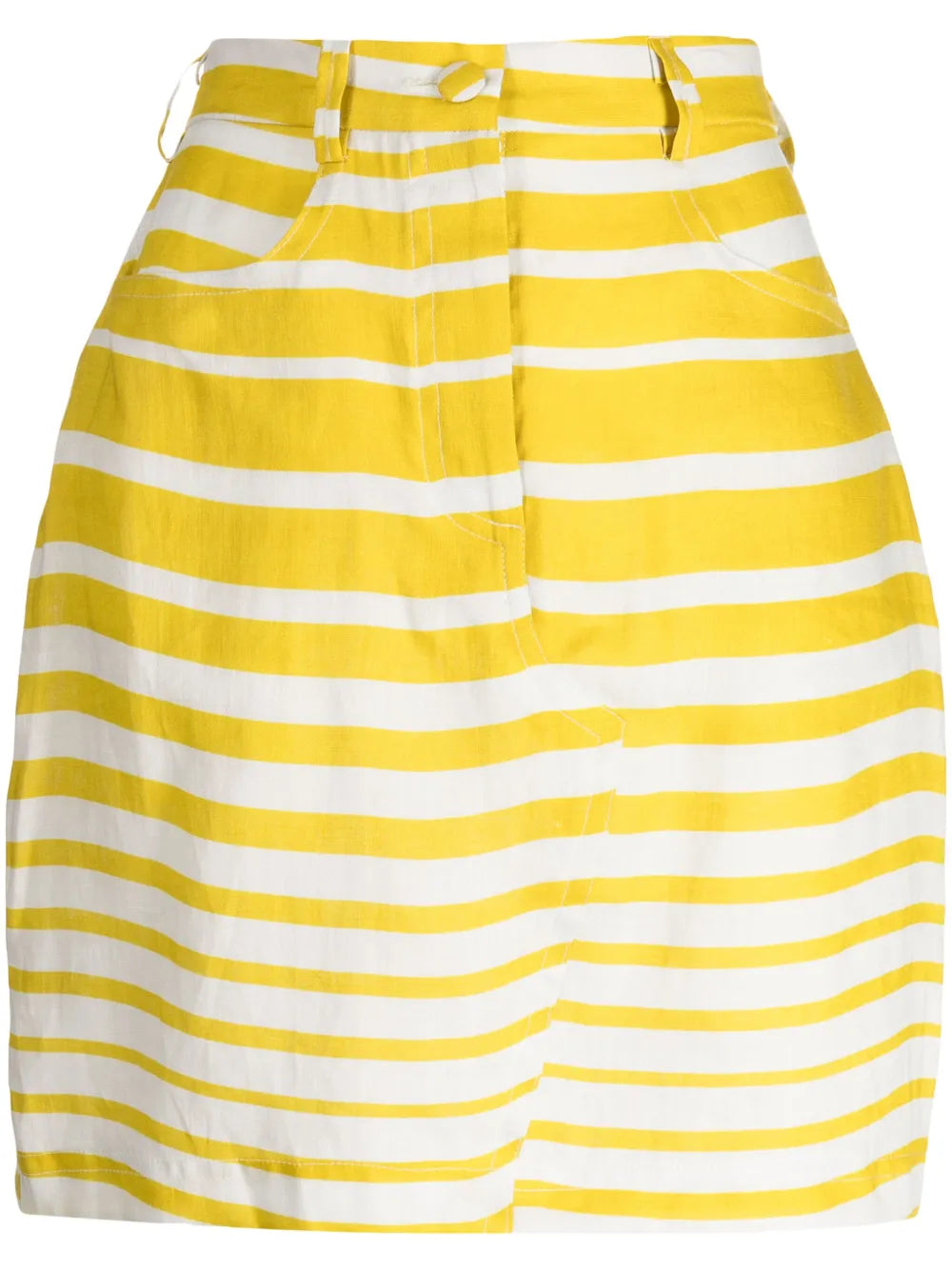 Sicily Striped Linen Mini Skirt