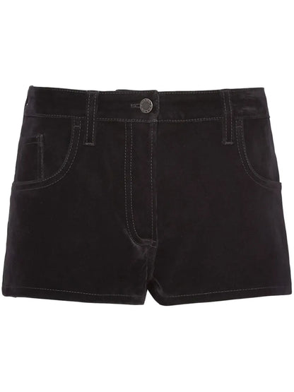 Logo-Plaque Denim Shorts