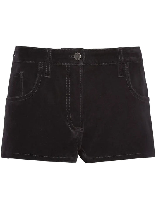 Logo-Plaque Denim Shorts