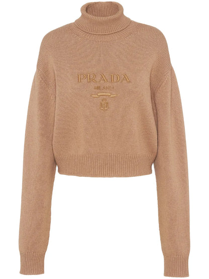 Logo-Embroidered Cashmere Jumper