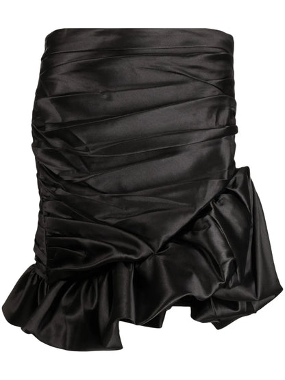 Ruffled Satin Skirt