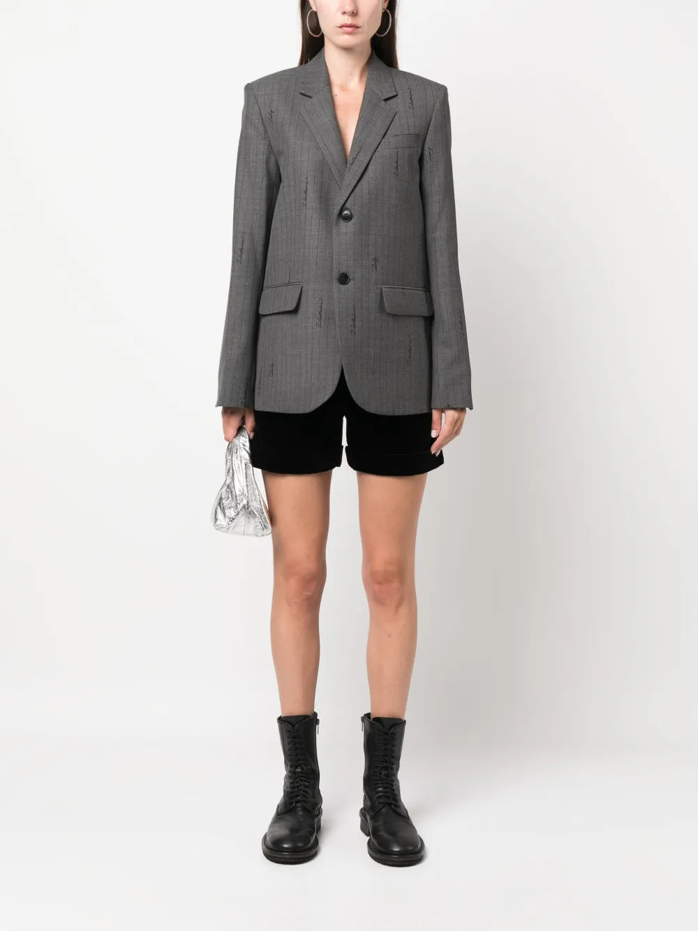 Logo-Striped Single-Breasted Blazer