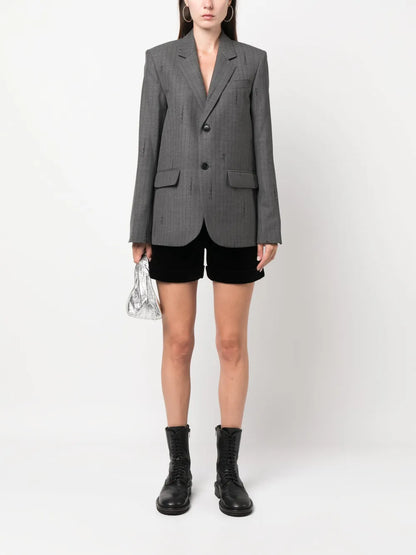 Logo-Striped Single-Breasted Blazer