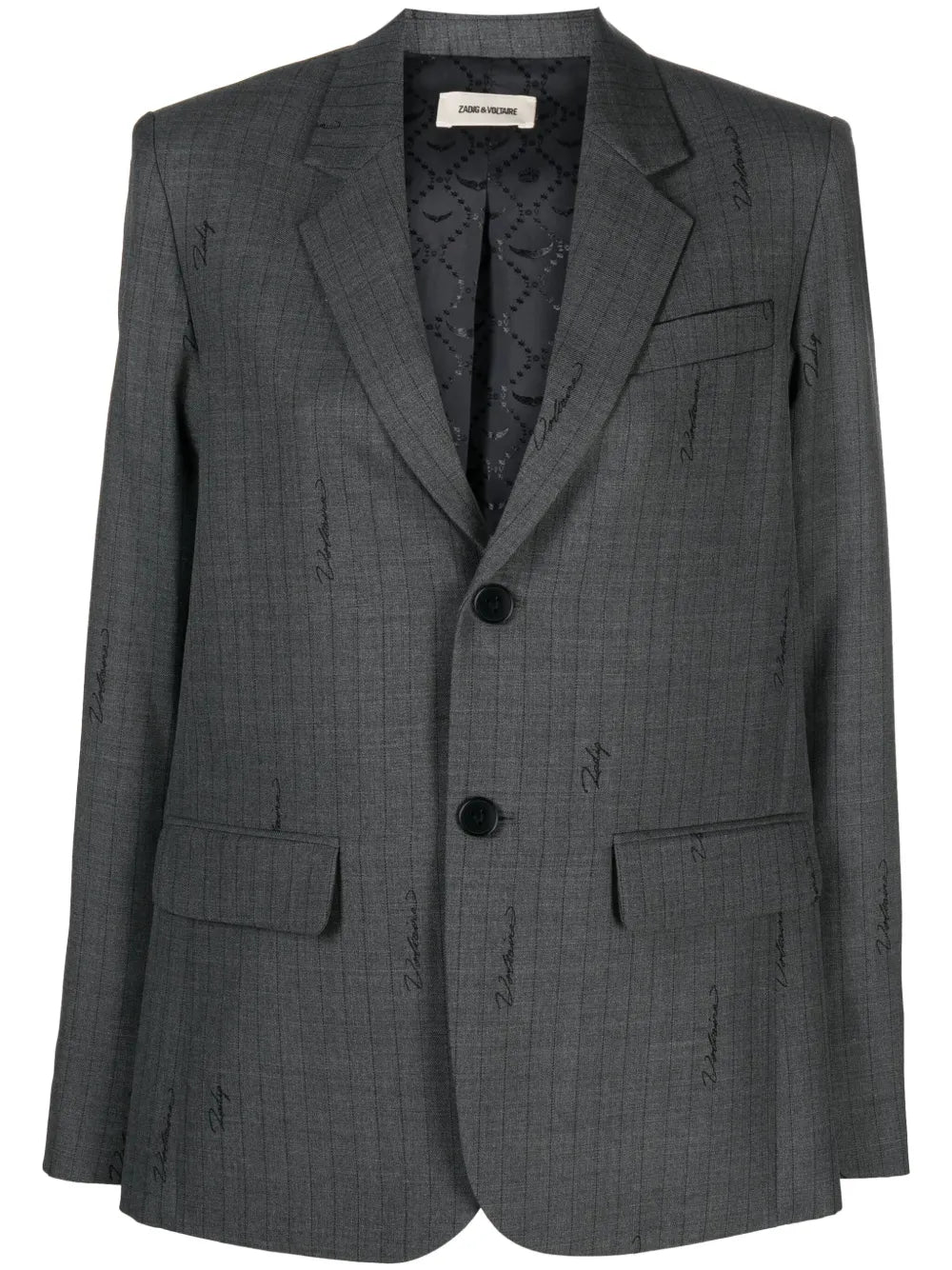 Logo-Striped Single-Breasted Blazer