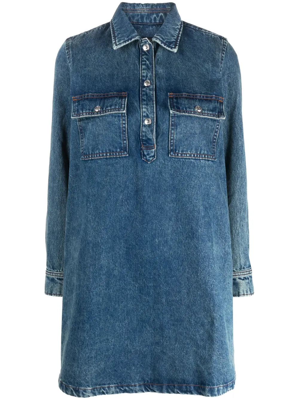 Mia Denim Long-Sleeve Dress