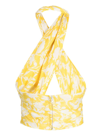 Catania Floral-Print Cropped Top