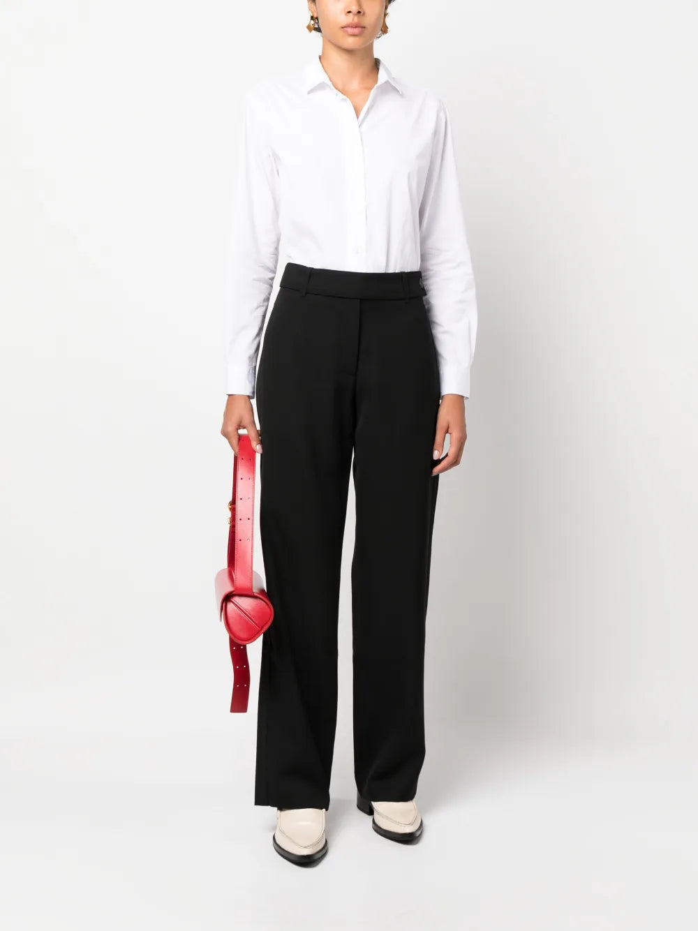 Virgin Wool Wide-Leg Trousers