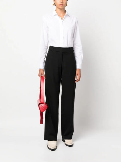 Virgin Wool Wide-Leg Trousers