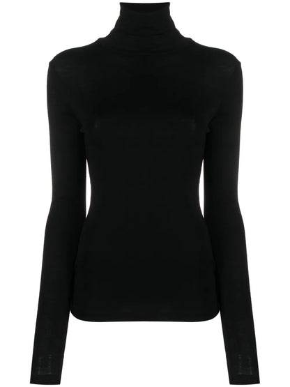 Roll-Neck Merino-Wool Top