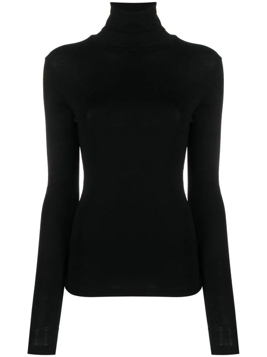 Roll-Neck Merino-Wool Top