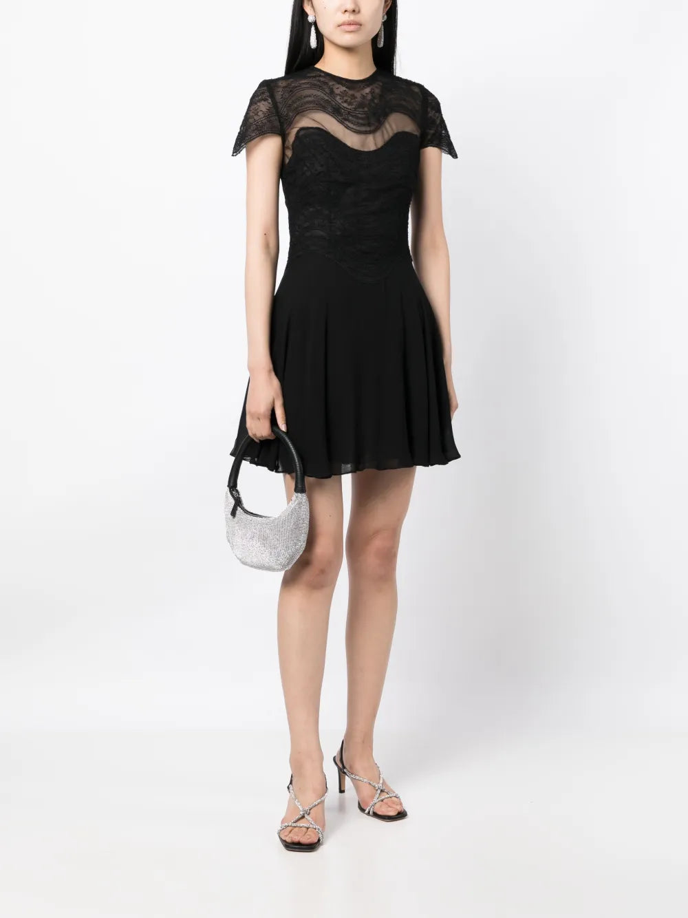 Mangano Silk Georgette Minidress