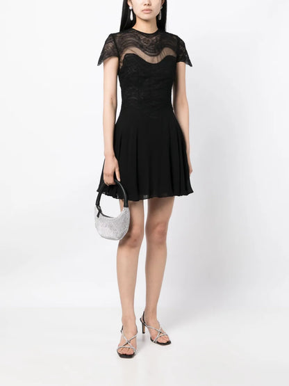 Mangano Silk Georgette Minidress