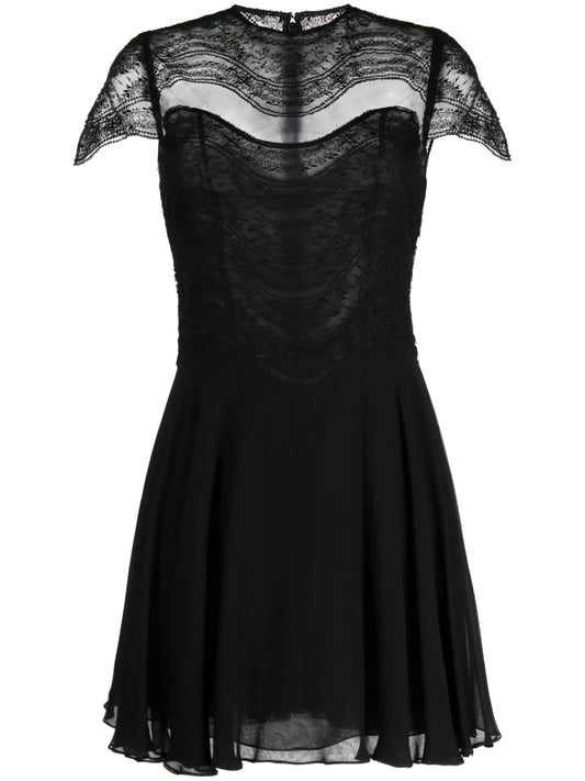Mangano Silk Georgette Minidress