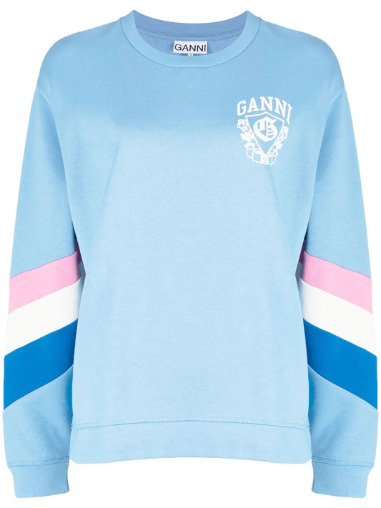 Logo-Print Stripe-Detailing Sweatshirt