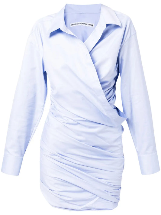 Asymmetric Cotton Shirtdress
