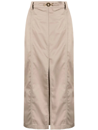 Logo-Plaque Midi Skirt
