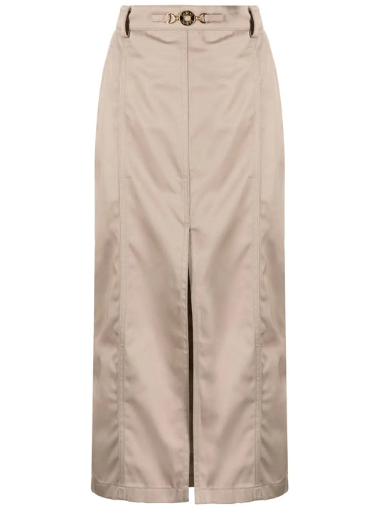 Logo-Plaque Midi Skirt