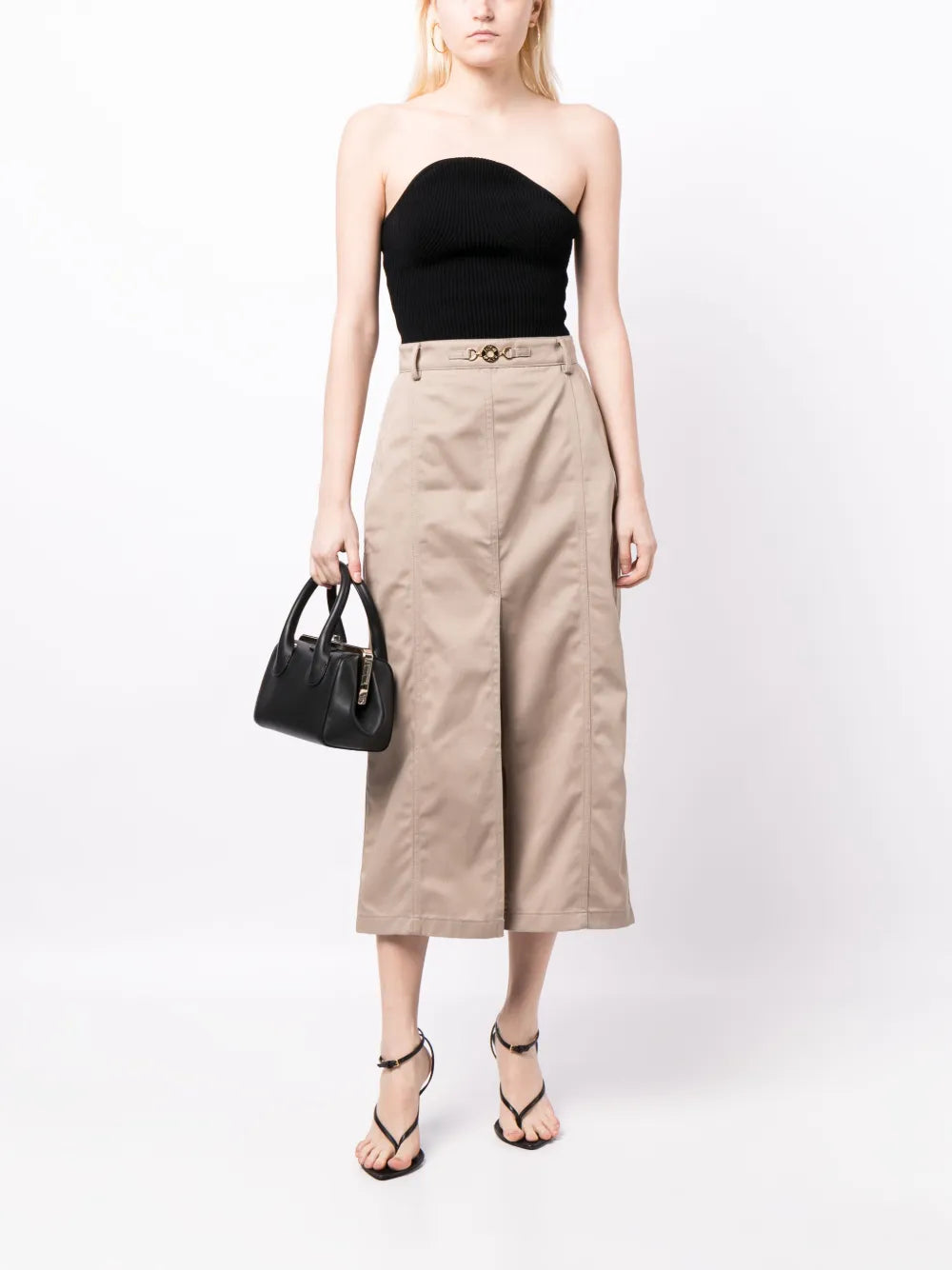 Logo-Plaque Midi Skirt