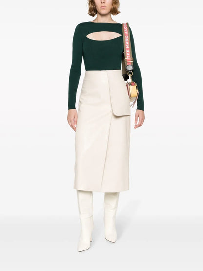 Cut-Out Slash-Neck Top
