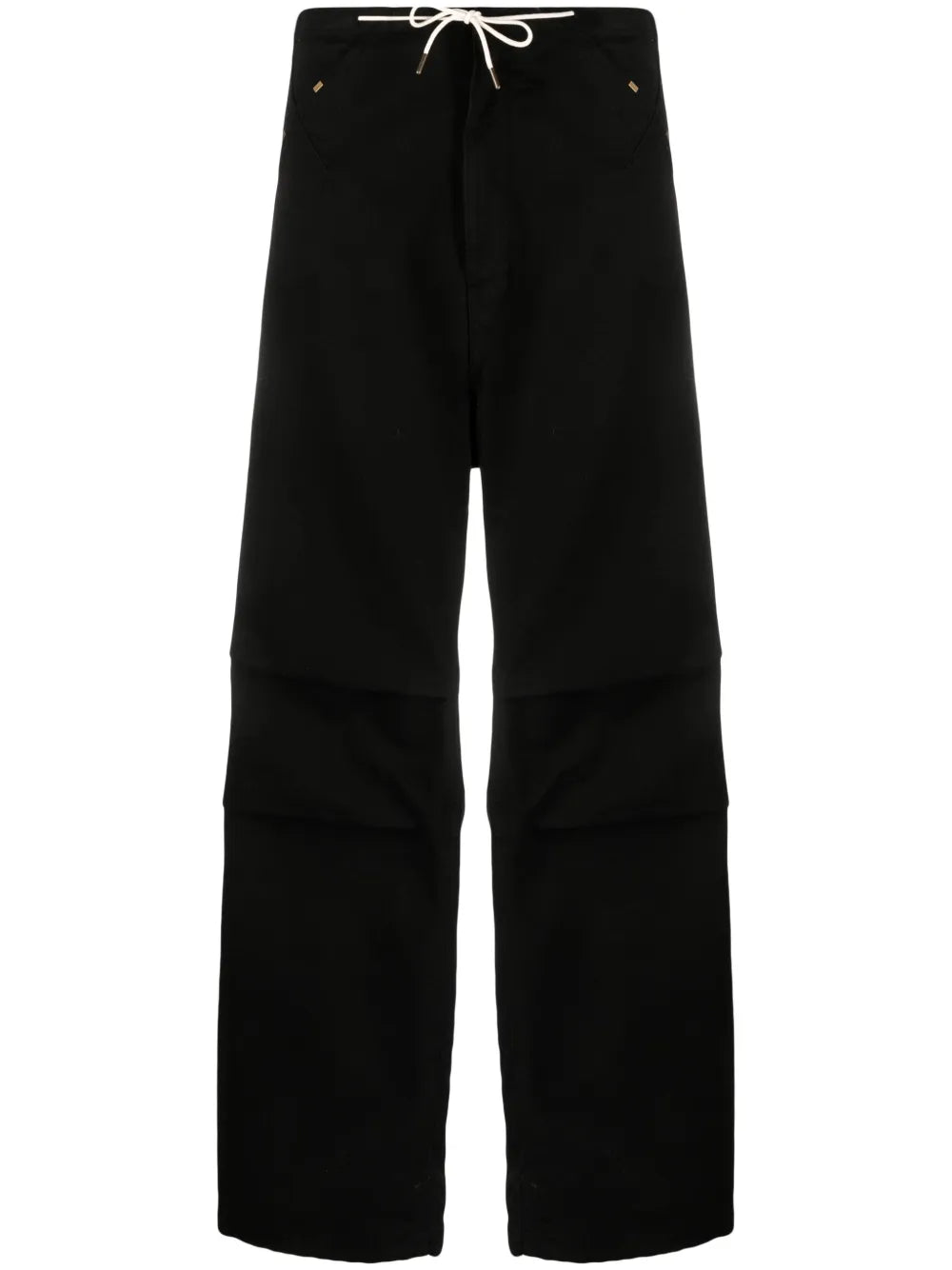 Drawstring-Waistband Cotton Trousers